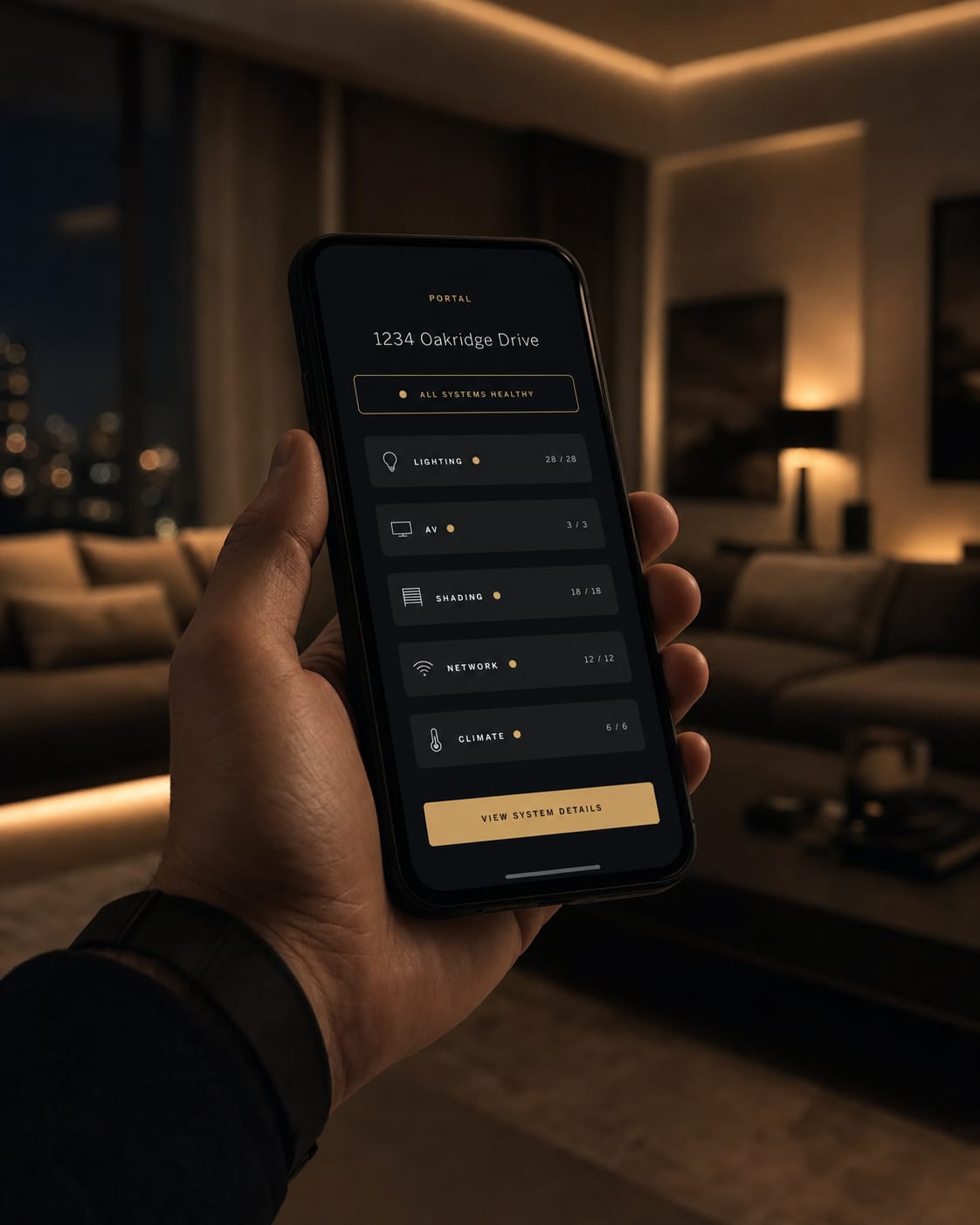 Lumbre client portal displayed on a phone