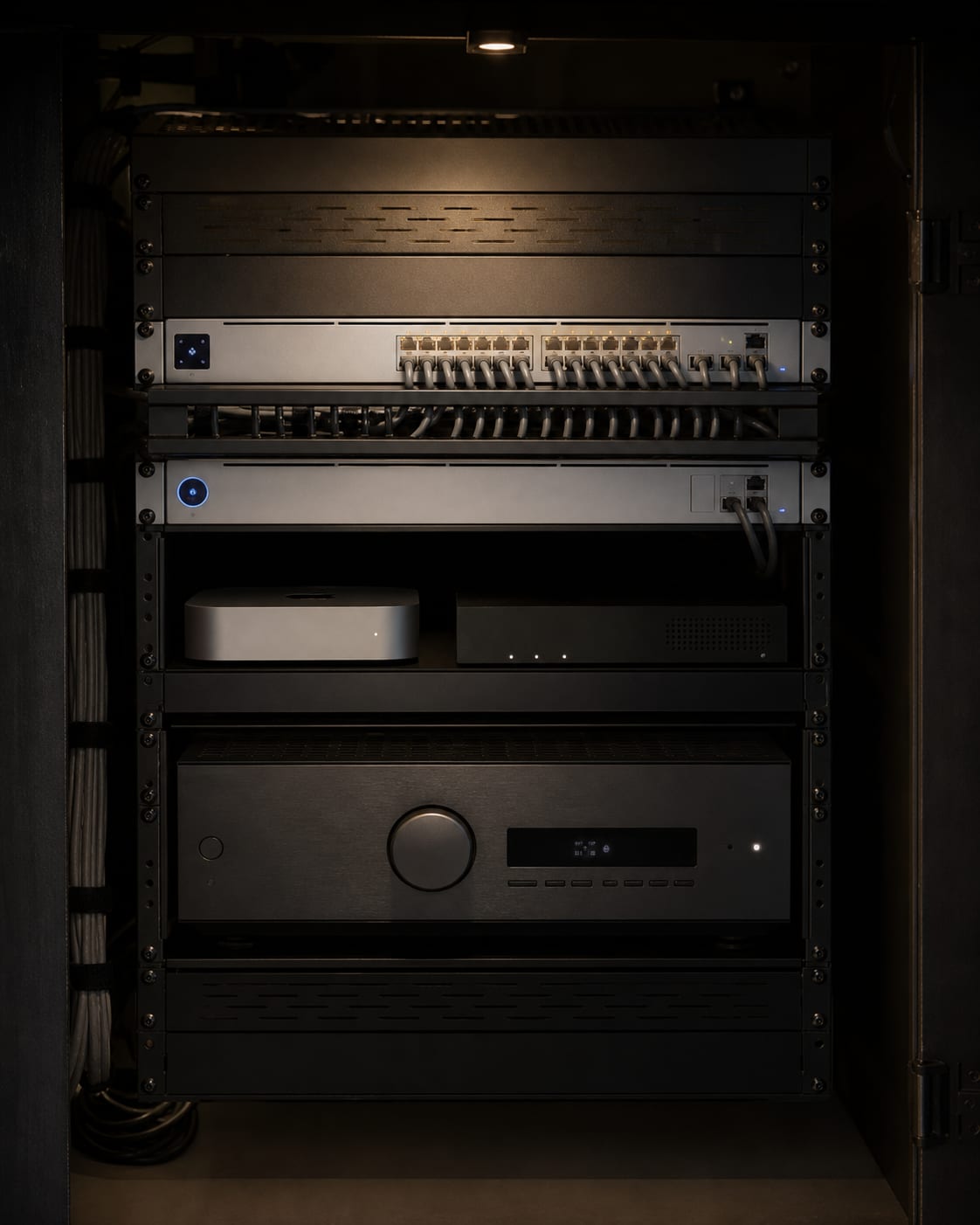 Documented residential network rack